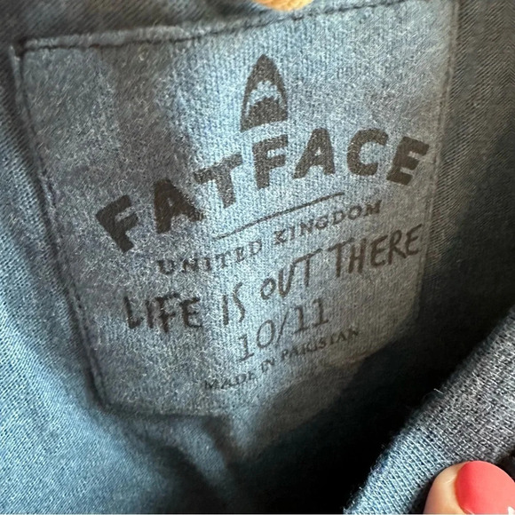 Fat Face Boys Large 10/11 Blue Striped Long Sleeve Shirt NWT - Picture 3 of 5